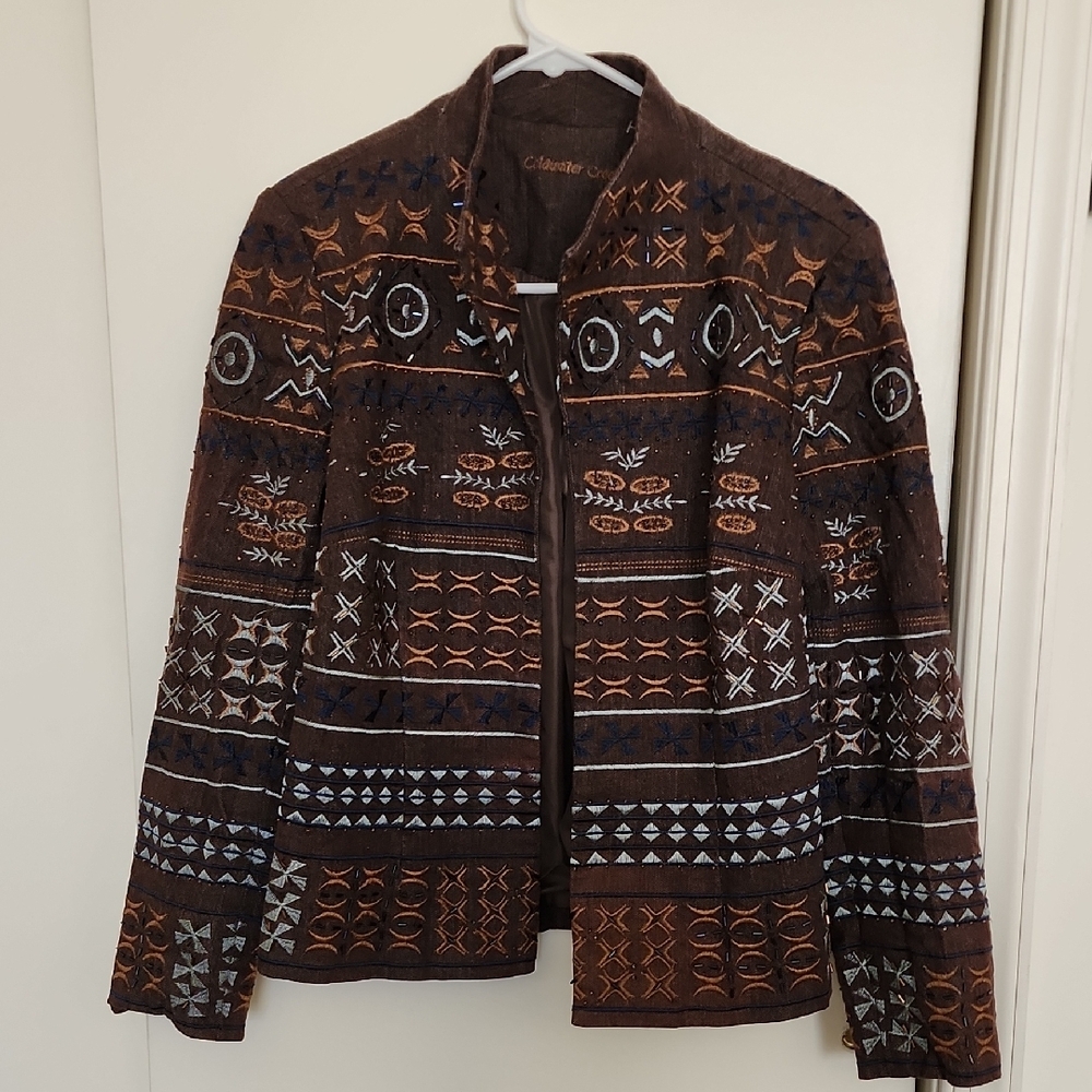 Coldwater Creek Brown Patterned Women's Jacket